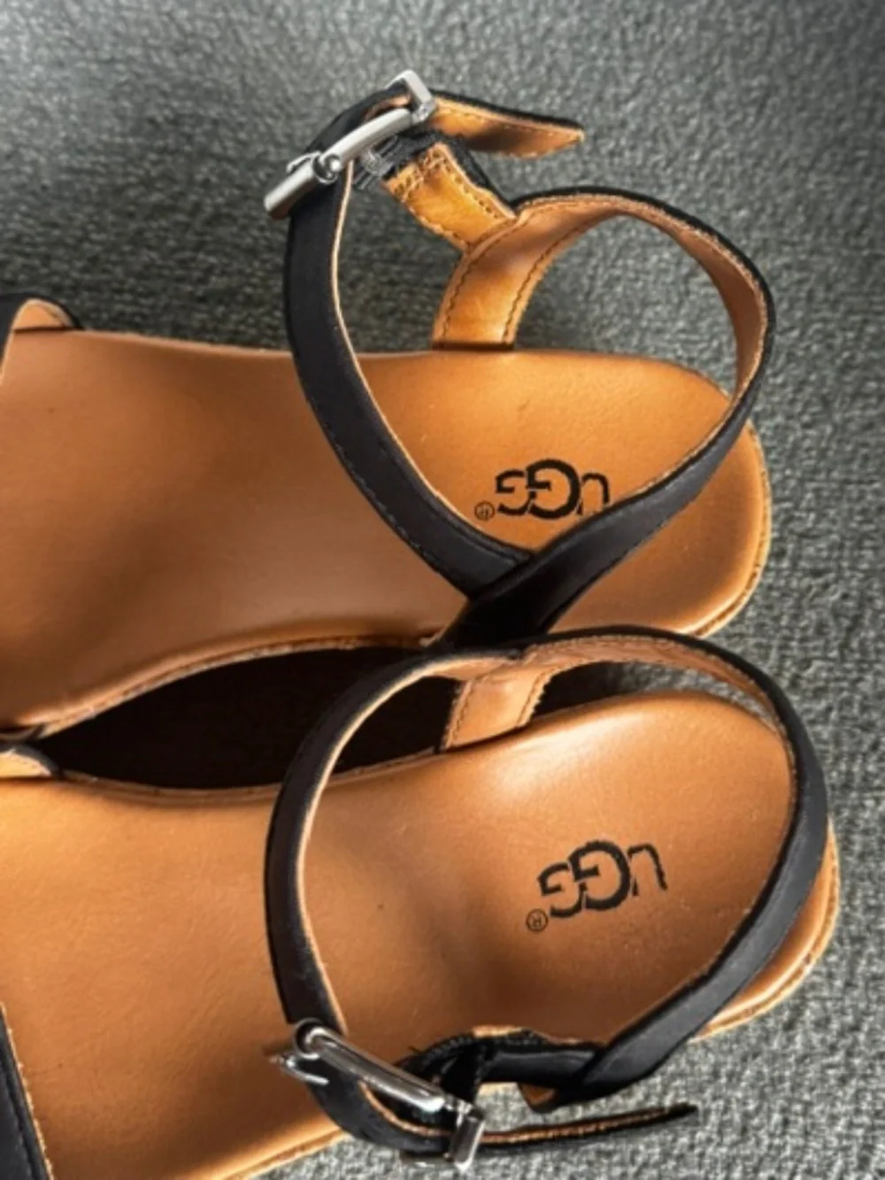 UGG Kids Girl's Wedge‎ Sandals Milley Black